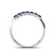 4 - Reina 2.60 mm Blue Sapphire 7 Stone Wedding Band 