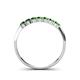 4 - Reina 2.60 mm Green Garnet 7 Stone Wedding Band 