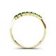 4 - Reina 2.60 mm Green Garnet 7 Stone Wedding Band 