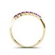4 - Reina 2.60 mm Amethyst 7 Stone Wedding Band 