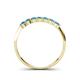 4 - Reina 2.60 mm Blue Topaz 7 Stone Wedding Band 