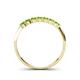 4 - Reina 2.60 mm Peridot 7 Stone Wedding Band 