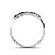 4 - Reina 2.60 mm Black Diamond 7 Stone Wedding Band 