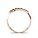 4 - Reina 2.60 mm Smoky Quartz 7 Stone Wedding Band 
