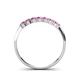 4 - Reina 2.60 mm Pink Sapphire 7 Stone Wedding Band 
