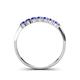 4 - Reina 2.60 mm Tanzanite 7 Stone Wedding Band 