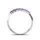 4 - Reina 2.60 mm Amethyst 7 Stone Wedding Band 