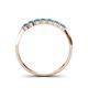 4 - Reina 2.60 mm Blue Topaz 7 Stone Wedding Band 