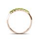 4 - Reina 2.60 mm Peridot 7 Stone Wedding Band 