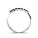 4 - Reina 2.60 mm Red Garnet 7 Stone Wedding Band 