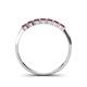 4 - Reina 2.60 mm Rhodolite Garnet 7 Stone Wedding Band 