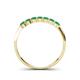 4 - Reina 2.60 mm Emerald 7 Stone Wedding Band 