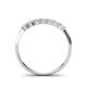 4 - Reina 2.60 mm White Sapphire 7 Stone Wedding Band 