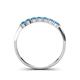 4 - Reina 2.60 mm Blue Topaz 7 Stone Wedding Band 