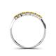 4 - Reina 2.60 mm Citrine 7 Stone Wedding Band 