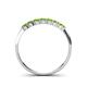 4 - Reina 2.60 mm Peridot 7 Stone Wedding Band 