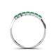 4 - Reina 2.60 mm Emerald 7 Stone Wedding Band 