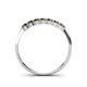 4 - Reina 2.60 mm Smoky Quartz 7 Stone Wedding Band 