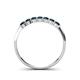 4 - Reina 2.60 mm London Blue Topaz 7 Stone Wedding Band 