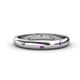 1 - Elara 0.16 ctw Amethyst (1.70 mm) set in Burnish Setting 3.00 mm Width Eternity Band 
