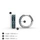 5 - Candice 2.10 mm Blue Diamond Double Row Hoop Earrings 