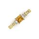 3 - Lyla Classic Princess Cut Citrine and Diamond Braided Shank Three Stone Engagement Ring 