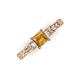 3 - Lyla Classic Princess Cut Citrine and Diamond Braided Shank Three Stone Engagement Ring 