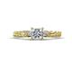 1 - Lyla Classic Princess Cut Diamond Braided Shank Three Stone Engagement Ring 