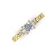 3 - Lyla Classic Princess Cut Diamond Braided Shank Three Stone Engagement Ring 