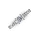 3 - Lyla Classic Princess Cut Diamond Braided Shank Three Stone Engagement Ring 