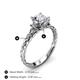 4 - Lyla Classic Princess Cut Diamond Braided Shank Three Stone Engagement Ring 