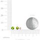 3 - Kenna Peridot (4mm) Martini Solitaire Stud Earrings 