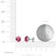 4 - Kenna Pink Tourmaline (5mm) Martini Solitaire Stud Earrings 