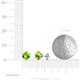 4 - Kenna Peridot (5mm) Martini Solitaire Stud Earrings 