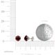 4 - Kenna Red Garnet (5mm) Martini Solitaire Stud Earrings 