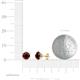 4 - Kenna Red Garnet (5mm) Martini Solitaire Stud Earrings 
