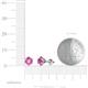 4 - Kenna Lab Created Pink Sapphire (5mm) Martini Solitaire Stud Earrings 