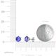 4 - Kenna Tanzanite (5mm) Martini Solitaire Stud Earrings 