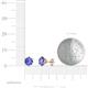 4 - Kenna Tanzanite (5mm) Martini Solitaire Stud Earrings 