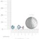 4 - Kenna Aquamarine (5mm) Martini Solitaire Stud Earrings 