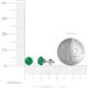 4 - Kenna Emerald (5mm) Martini Solitaire Stud Earrings 