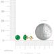 4 - Kenna Emerald (5mm) Martini Solitaire Stud Earrings 