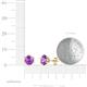 4 - Kenna Amethyst (6.5mm) Martini Solitaire Stud Earrings 