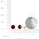 4 - Kenna Red Garnet (6.5mm) Martini Solitaire Stud Earrings 