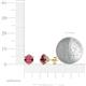 4 - Kenna Rhodolite Garnet (6.5mm) Martini Solitaire Stud Earrings 