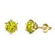 1 - Kenna Yellow Diamond (6.5mm) Martini Solitaire Stud Earrings 