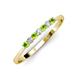 3 - Reina 2.30 mm Peridot and Diamond 7 Stone Wedding Band 