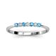 2 - Reina 2.30 mm Blue Topaz and Diamond 7 Stone Wedding Band 