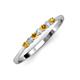 3 - Reina 2.30 mm Citrine and Diamond 7 Stone Wedding Band 