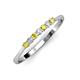 3 - Reina 2.30 mm Yellow Sapphire and Diamond 7 Stone Wedding Band 